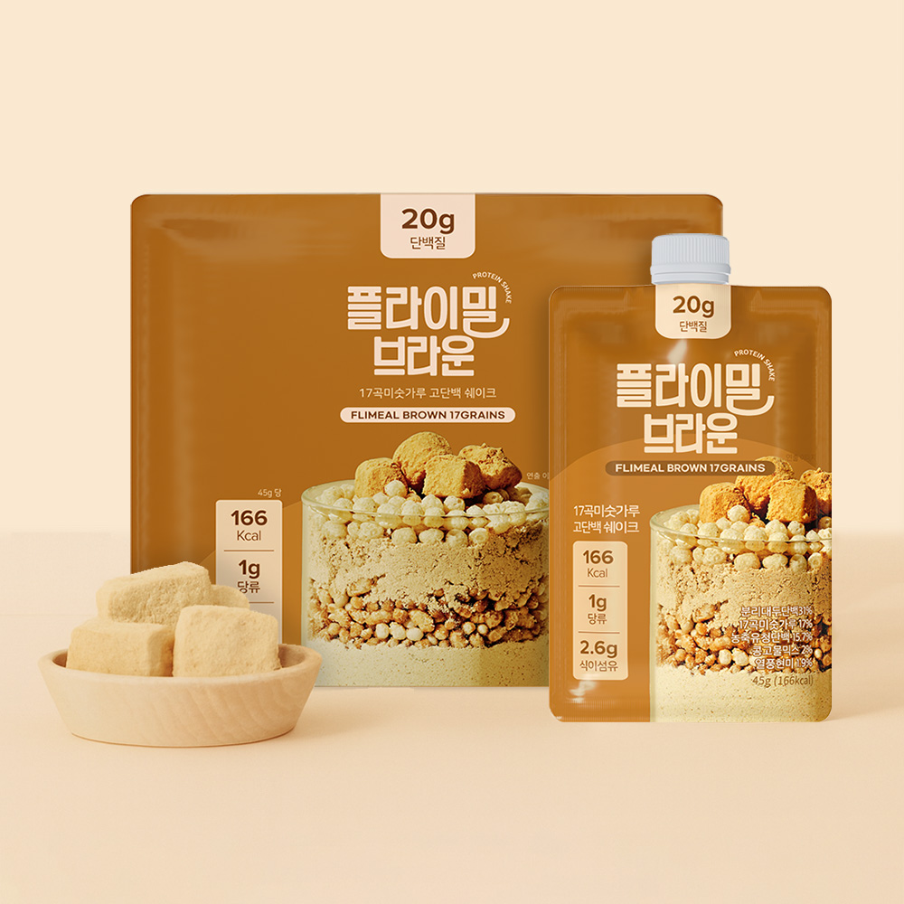 플라이밀 단백질 쉐이크 파우치 브라운, 45g, 7개 제품 이미지