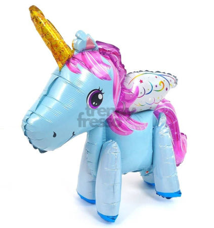 [트렌디프레소협력사]데이슬롯 은박 풍선 유니콘 블루 파티풍선 장식용품 호일