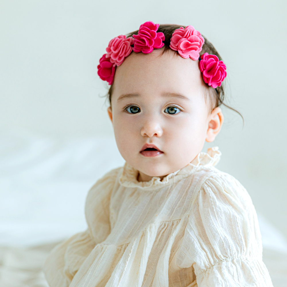 베이비 신생아 아기 헤어 밴드 머리띠 50일 백일 돌 촬영소품