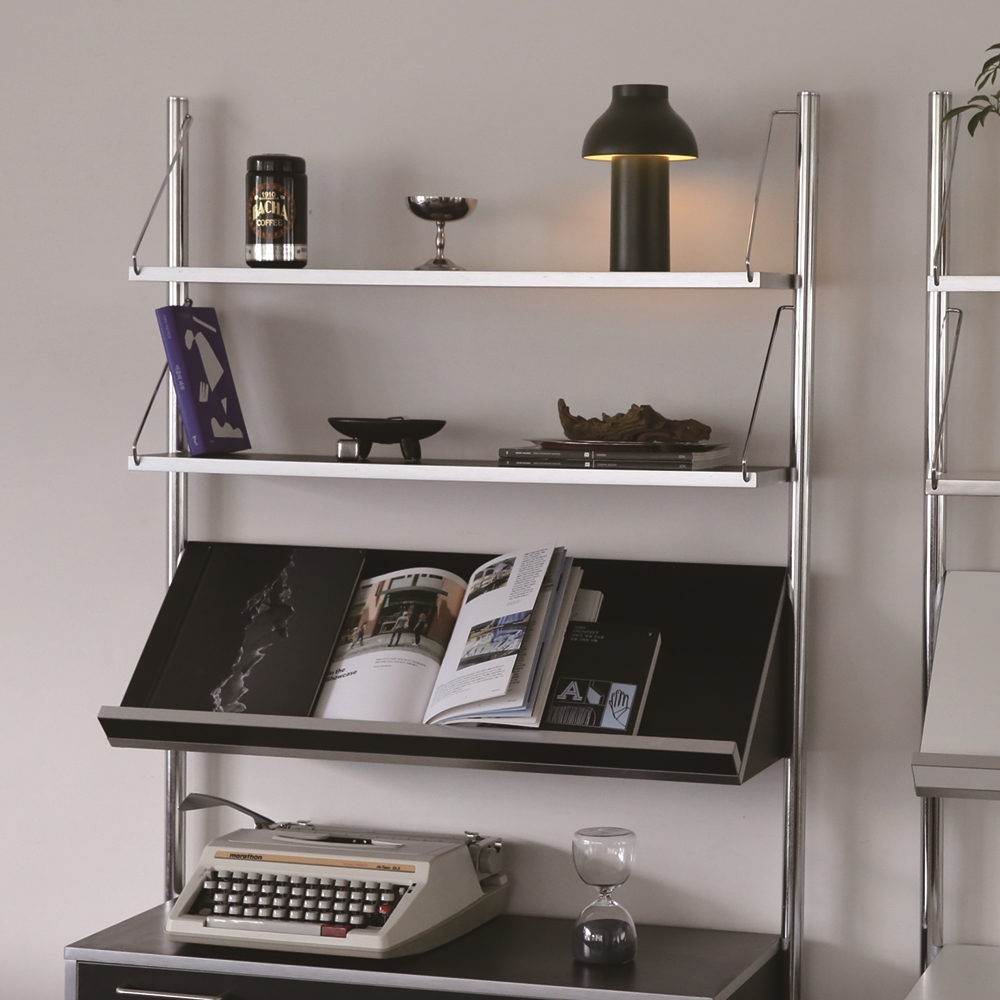 넛지 월캐비닛 무타공 선반장 미드센츄리 수납장 장식장(2color)