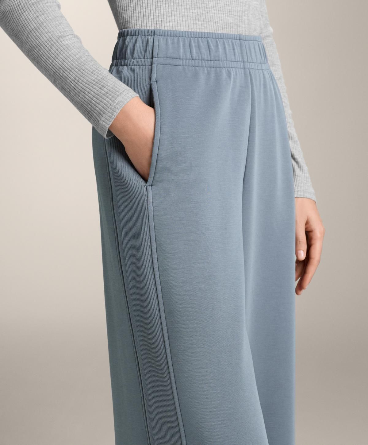오이쇼 모달 테크니컬 와이드 스트레이트 팬츠 4279/838 GREY-BLUE - 상세 이미지 4