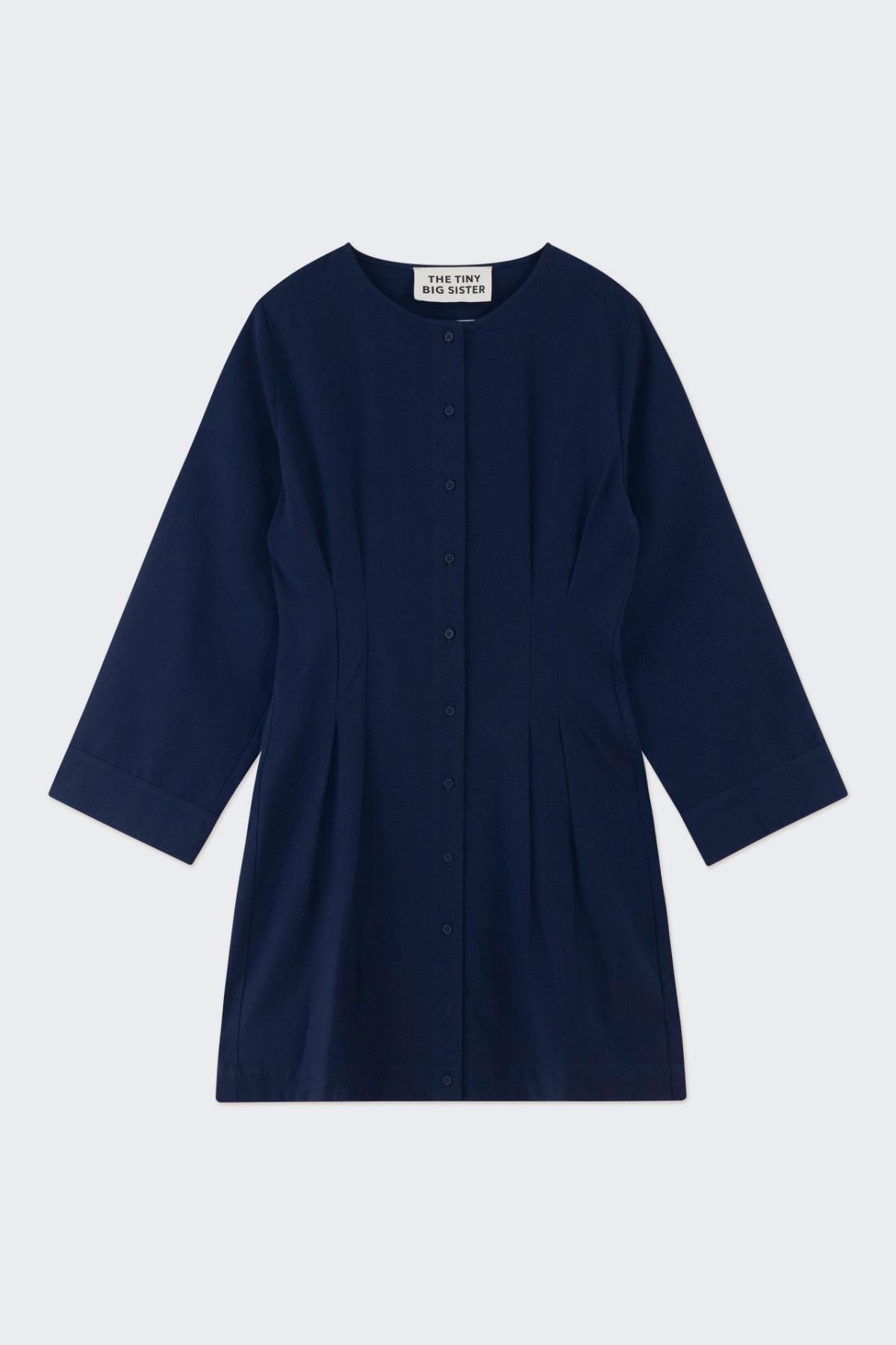 타이니코튼 네이비 버튼 미디 원피스 AW24-647-107 ONE COLOR - 상품 이미지