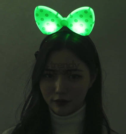 데이슬롯 LED 리본 머리띠 그린 헤어밴드 소품 섹시한