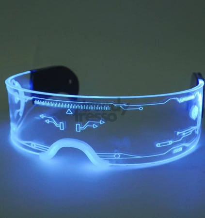 [트렌디프레소협력사]데이슬롯 LED 클럽 스카우터 안경 사이버형 네온 LED선글라스 선글라스