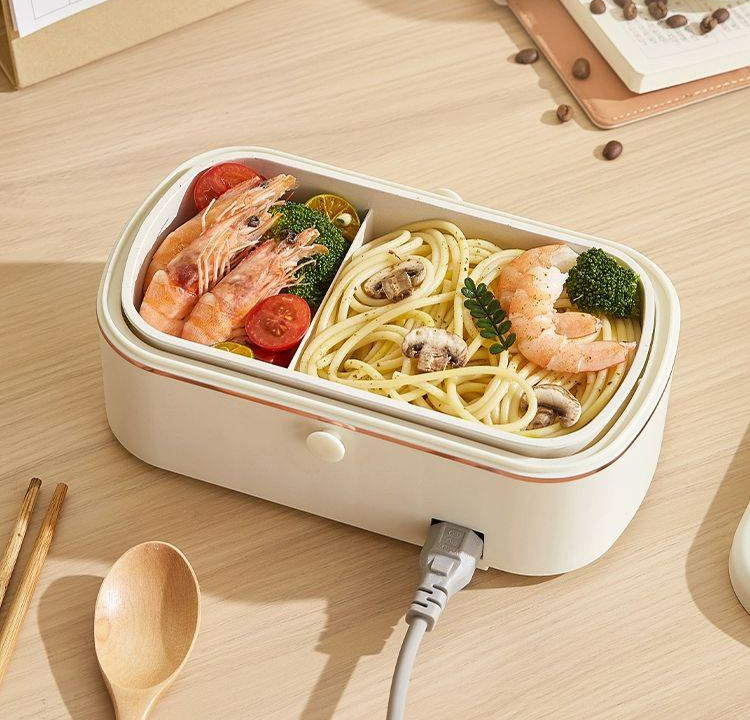 가열도시락통 충전식 발열 스텐 보온 전기 직장인 휴대용 도시락 304 단일칸 0.9L - 상품 이미지