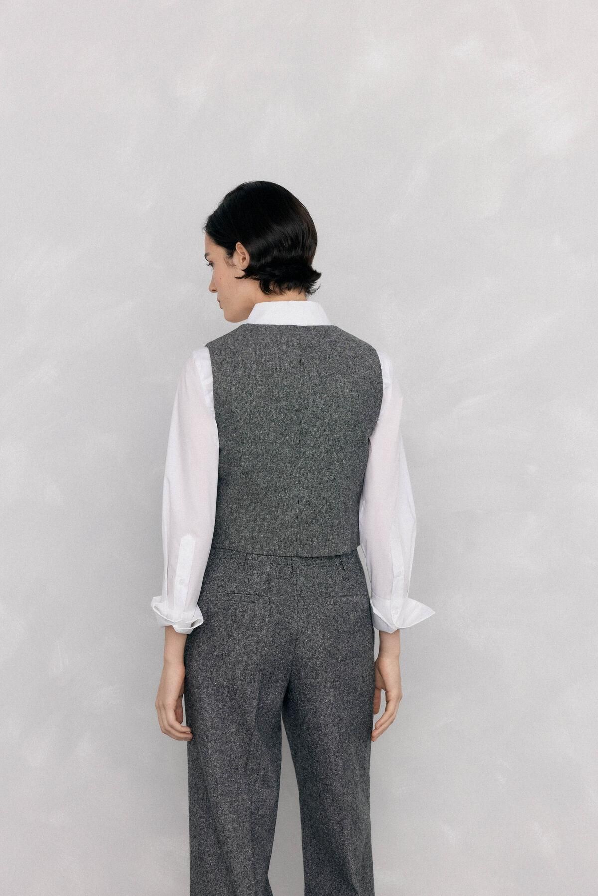 페드로 델 이에로 테일러드 클래식 체크 베스트 7312264 GRIS - 상세 이미지 4