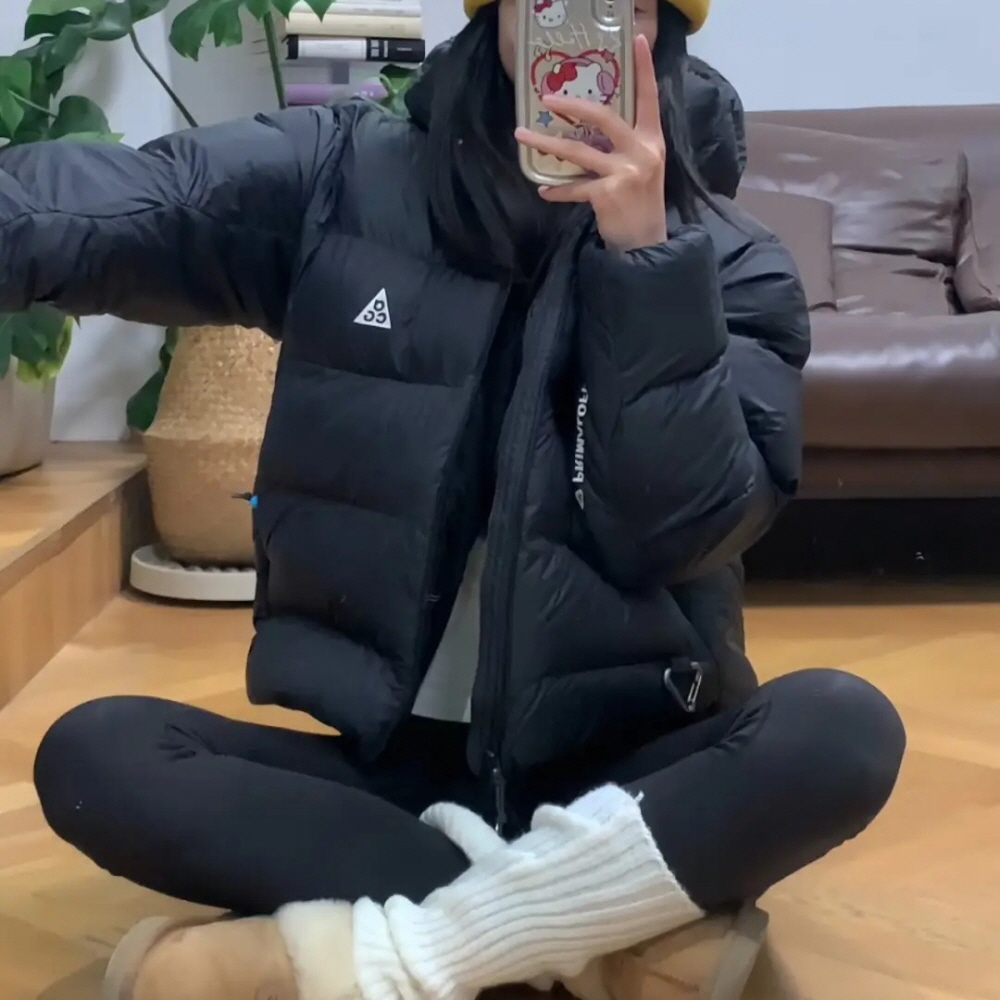 나이키 ACG 우먼즈 코튼 후드 재킷 패딩 블랙 FZ6762-010 이미지 6