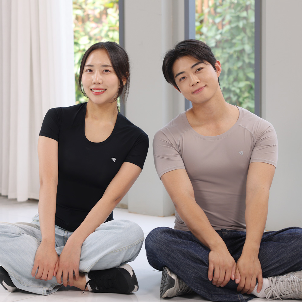 [1+1] 테이핑테크 테이핑웨어 시즌2 남성용 바른자세 반팔 티셔츠 헬스 운동복 짐웨어 이미지 7
