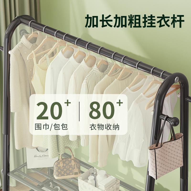 이동식 드레스룸가구 원룸 옷방 철제 수납 행거 옷걸이 선반 60 단층 메쉬 블랙 - 상세 이미지 3
