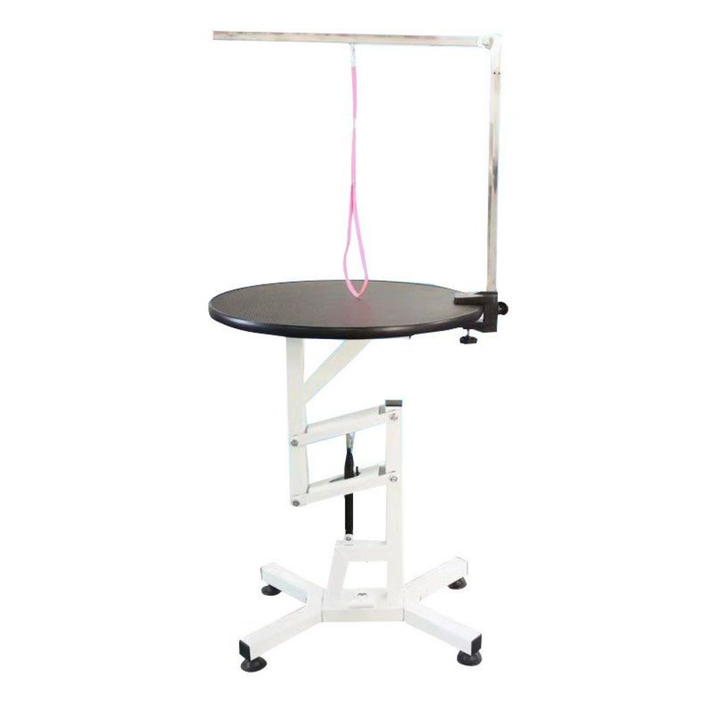강아지이발대 선반 리프트 전동 회전테이블 애견 반려견 블랙 공압 리프팅 60cm - 상품 이미지