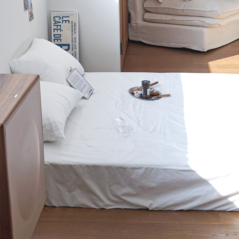 허쉬 60수 고밀도 바이오워싱 순면 매트리스 커버 노블 화이트, Q(퀸)