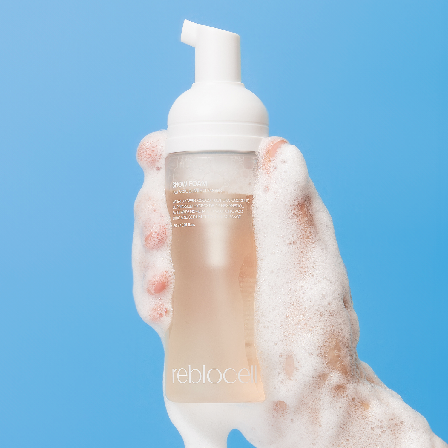 리블로셀 거품 펌핑형 스노우 폼 클렌저 150ml 약알칼리성 당김없는 민감성 세안제 - 메인 이미지