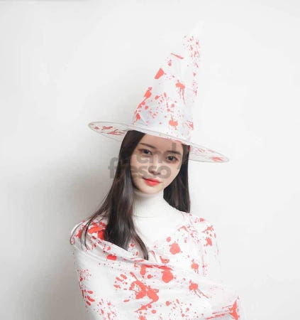 [트렌디프레소협력사]데이슬롯 블러디 망토 화이트 분장 할로윈망토 드라큐라