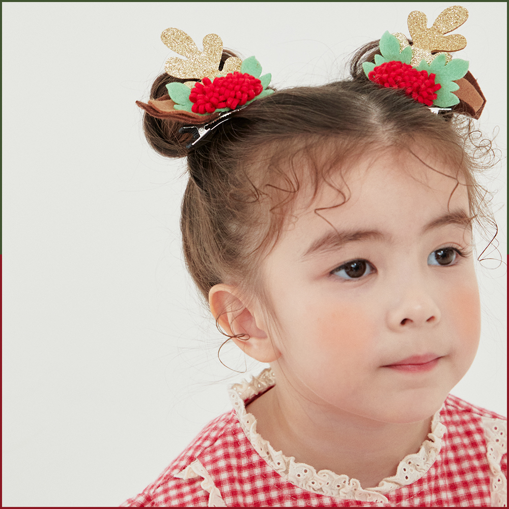 크리스마스 헤어핀 선물 아기 유아 여아 키즈 머리핀 산타 루돌프 트리 파티 소품 머리띠