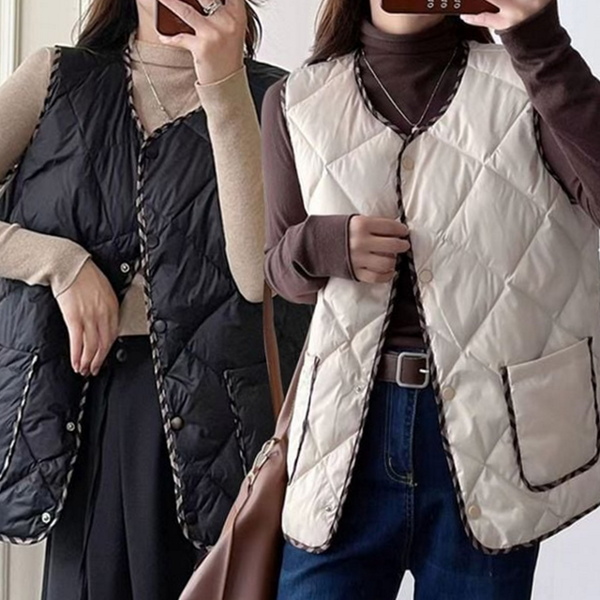 데일리 여성 패딩 조끼 레이어드 여자 퀼팅 조끼 환절기 간절기 - 메인 이미지