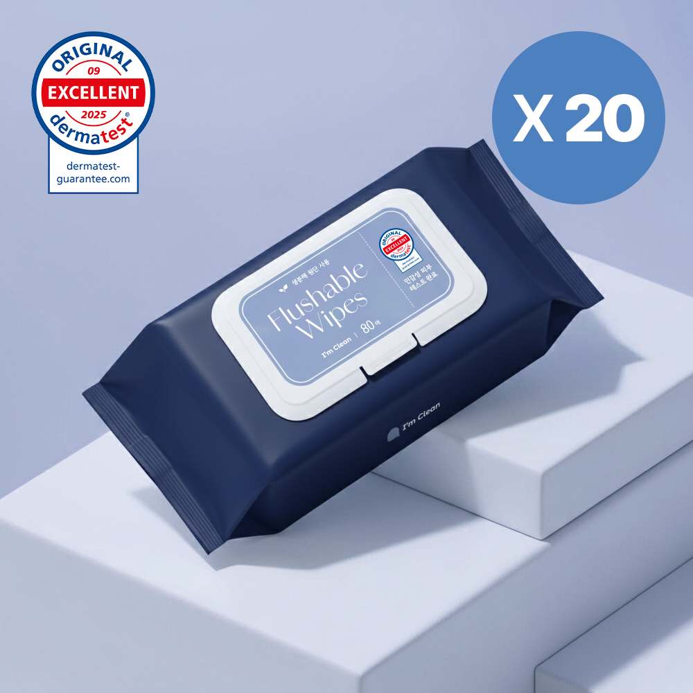 아임클린 비데티슈 아기 비데 물티슈 80매, 20개