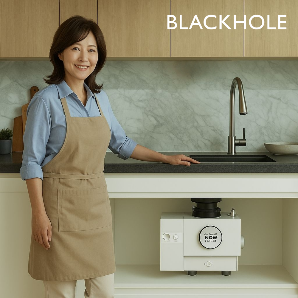 [희망일설치] 블랙홀나우 음식물처리기 미생물 쓰레기 음쓰 가정용 싱크대 일체형 홈쇼핑 FZ-015 - 상품 이미지