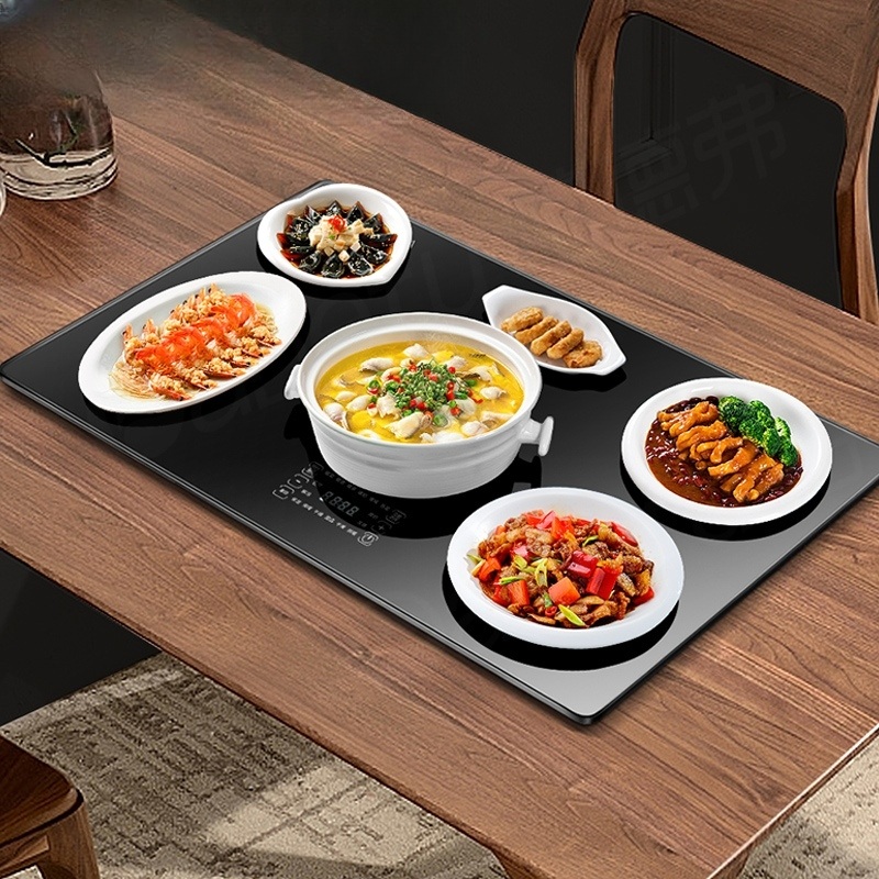 푸드워머매트 식탁 보온 매트 패드 접이식 가열 도마 테이블 음식 보온기 60x42 흰색 - 상세 이미지 2