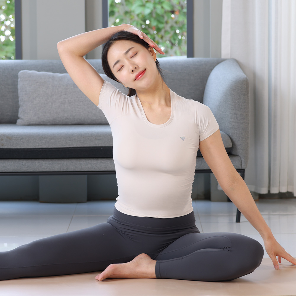 테이핑테크 테이핑웨어 시즌2 여성용 1장 바른자세 반팔 티셔츠 - 상세 이미지 4
