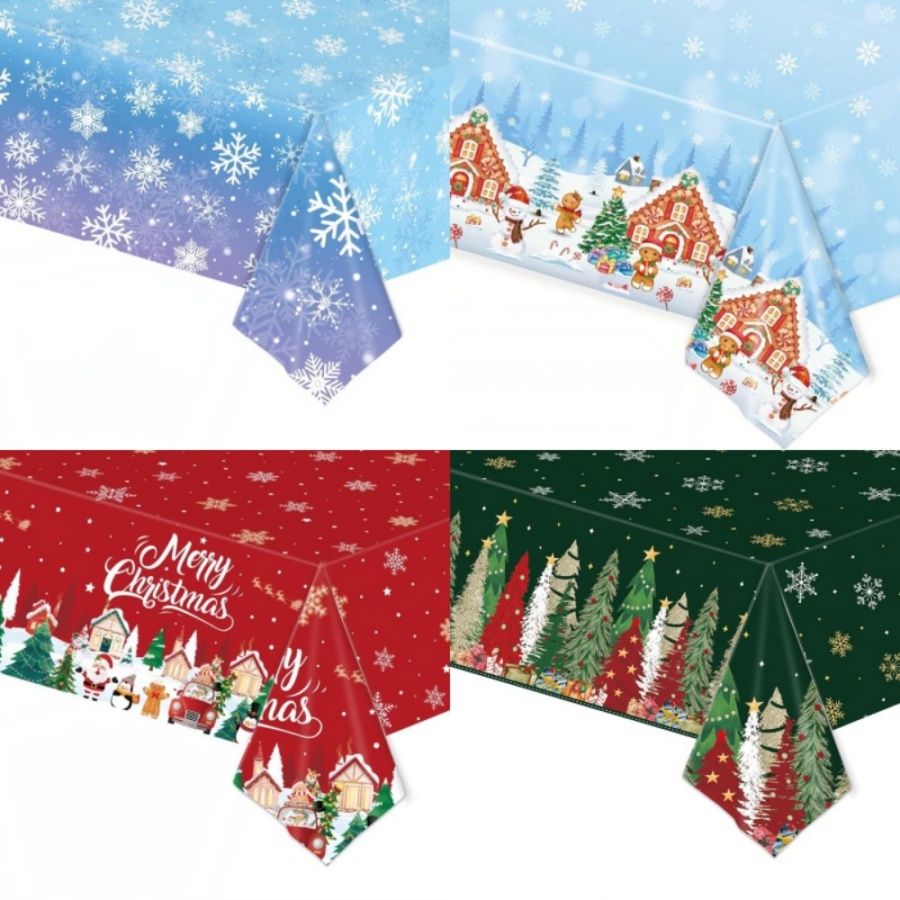 [미소쌤] 겨울 크리스마스 테마 테이블보 환경구성 식탁보 방수 소품 파티용품 장식