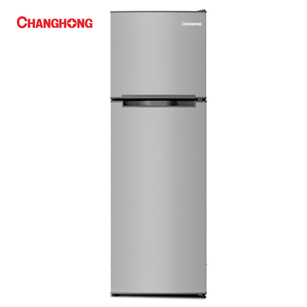 창홍 소형 미니 냉장고 2도어 원룸 가정용 실버 168L