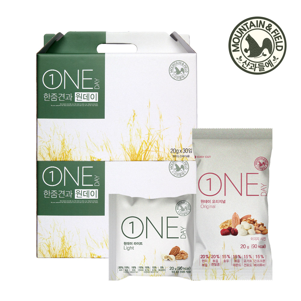 산과들에 1+1 하루견과 30봉 선물세트 (견과류선물세트) - 상품 이미지