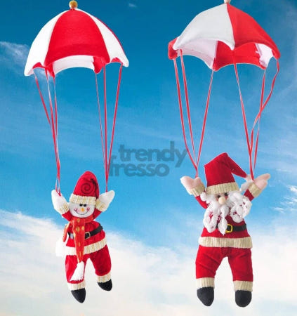 [트렌디프레소협력사]데이슬롯 크리스마스 낙하산 장식 산타 파티 크리스마스선물