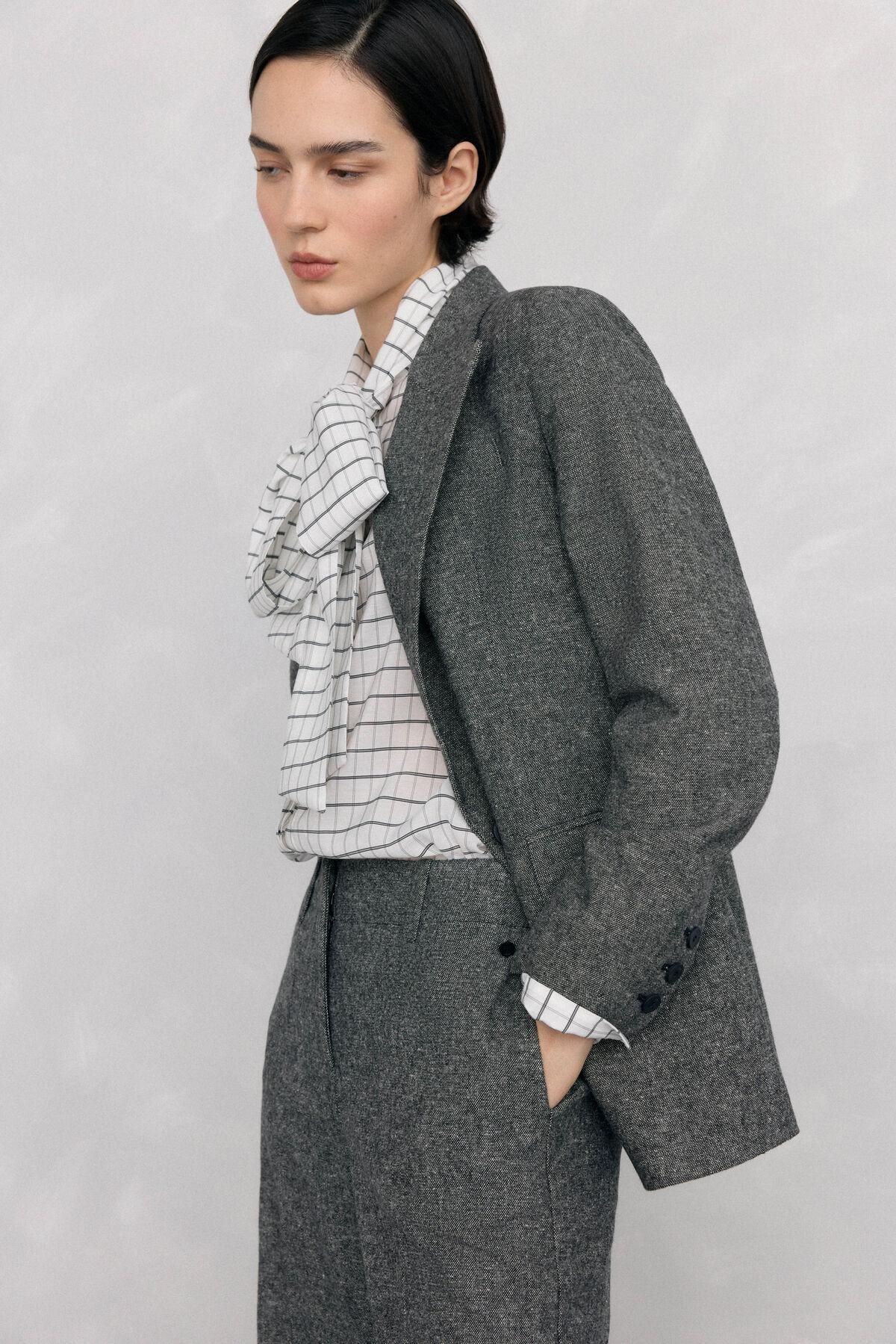 페드로 델 이에로 스트레이트핏 슬랙스 팬츠 7602535 GRIS - 상세 이미지 5