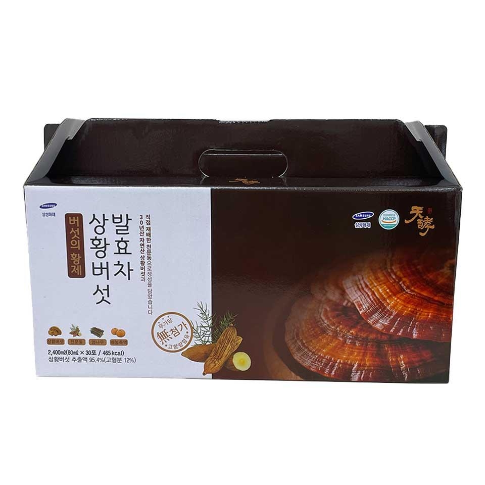 메가마트 상황버섯발효차 천문동 발효액 80ml 30포 - 상품 이미지