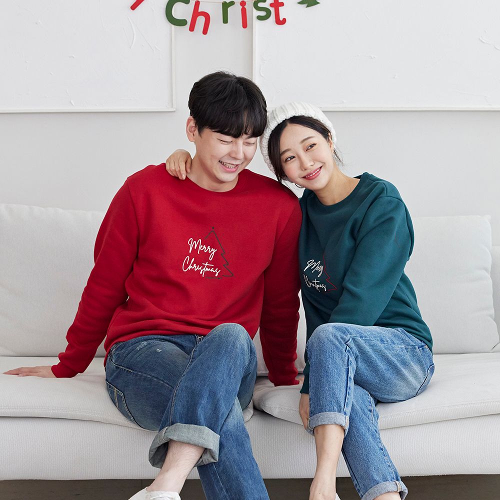 돌촬영 가족사진의상 크리스마스 몽피마피 기모 해피트리 맨투맨 이미지 7