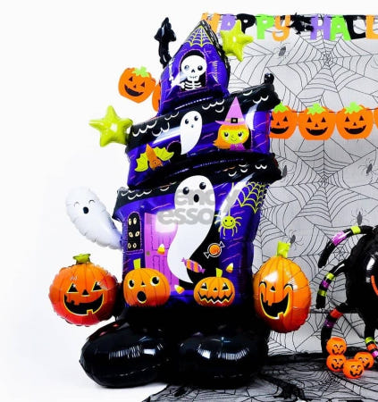 [트렌디프레소협력사]데이슬롯 은박 풍선 헌티드하우스 대형 할로윈장식 호박 할로윈파티