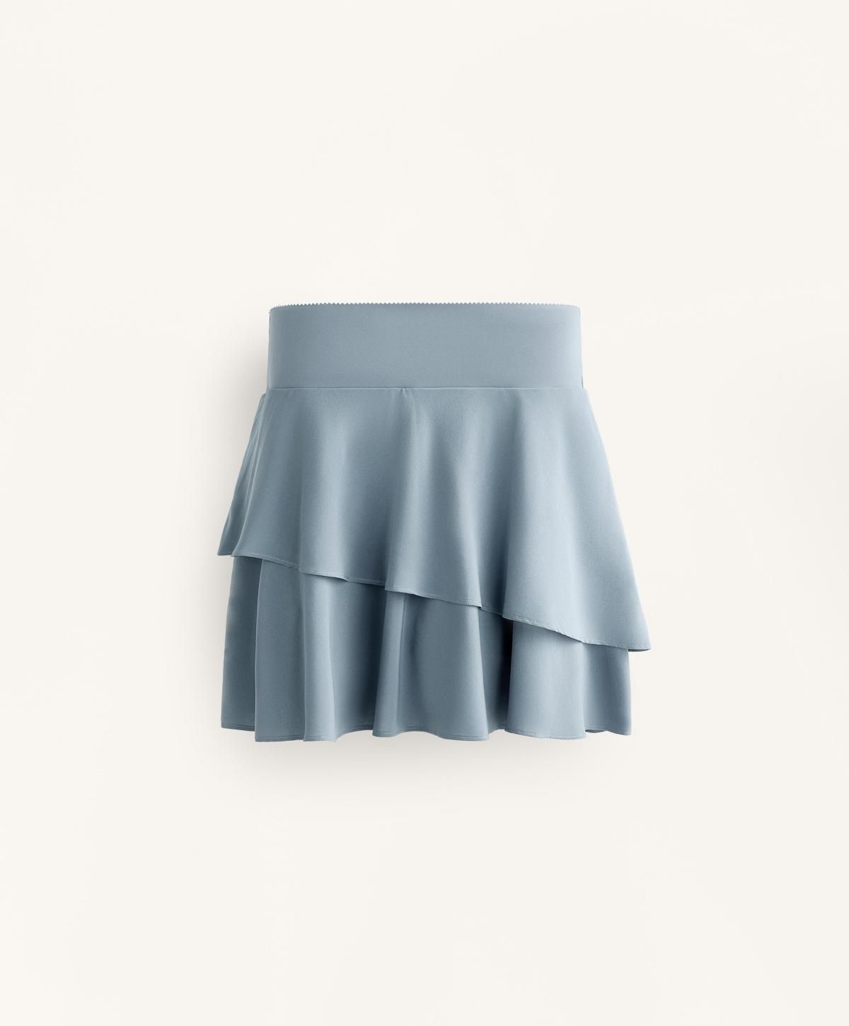 오이쇼 테크니컬 러플 미니 스커트 3293/254 GREY-BLUE - 메인 이미지