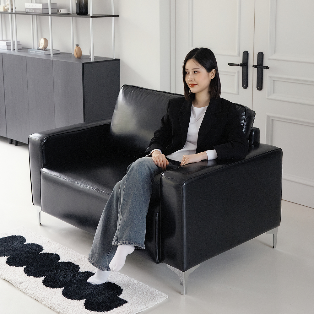 늘나른 누아르 2인용 가죽소파