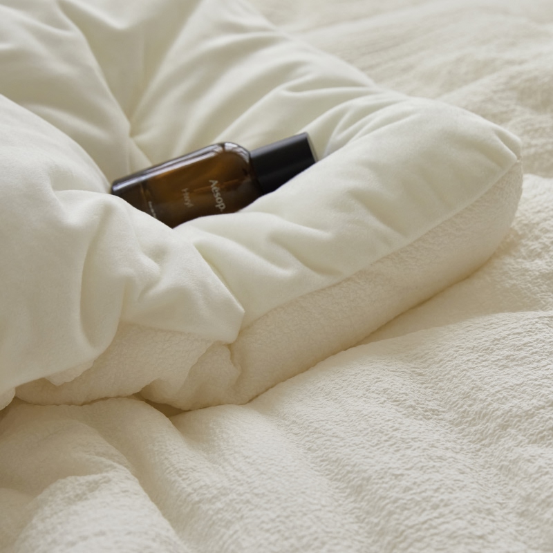 마틸라 부드러운 신축성 소프트휩 셔링 극세사 겨울 차렵 이불 베개세트 SS