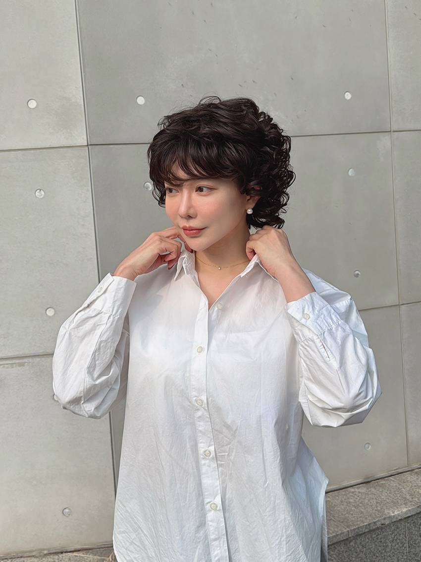 엘레강트 러블리 베이비펌 이쁜중년가발 - 상품 이미지