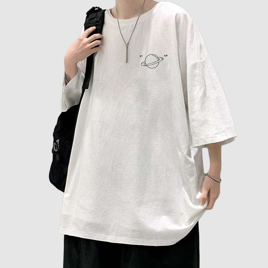 남자 반팔 티셔츠 와이드핏 그래픽 빅사이즈 3XL 5XL - 메인 이미지