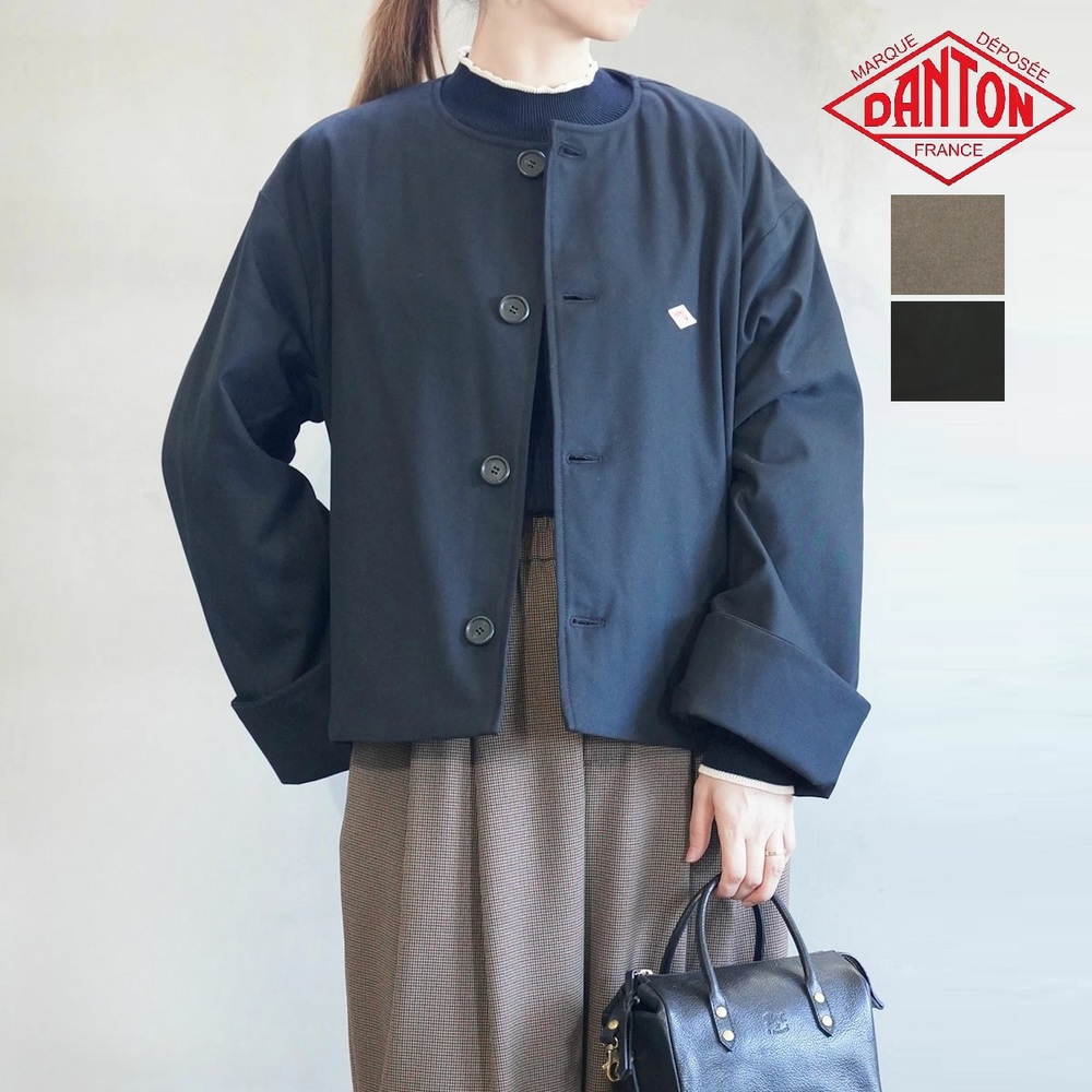 단톤 울 라이크 카라리스 와이드 재킷 여성 점퍼 DT-A0672WLX 36 BLACK - 메인 이미지