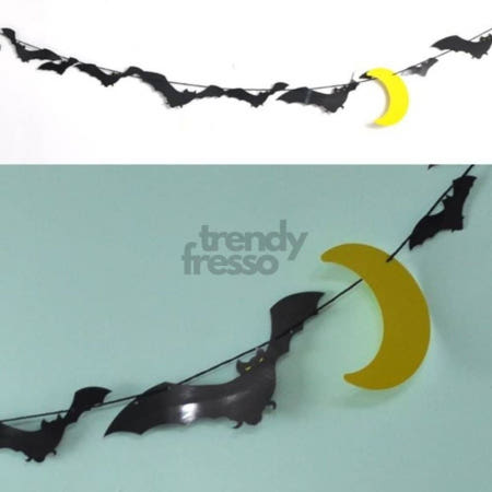 [트렌디프레소협력사]데이슬롯 할로윈 박쥐 가랜드 대형 파티용품 할로윈용품 행사