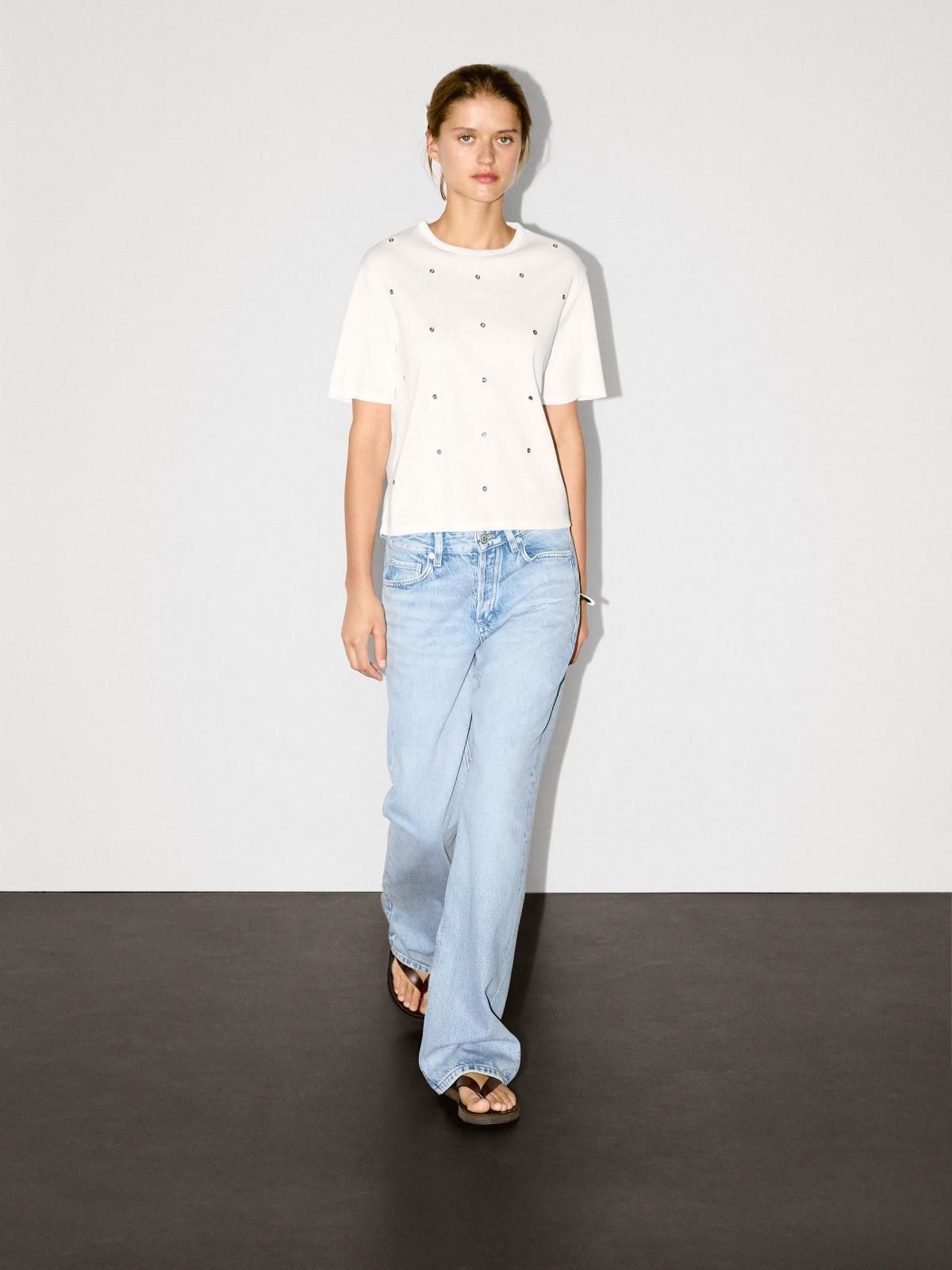 마시모두띠 오버사이즈 아일렛 반팔 티셔츠 6268/201 OFF WHITE - 상세 이미지 2