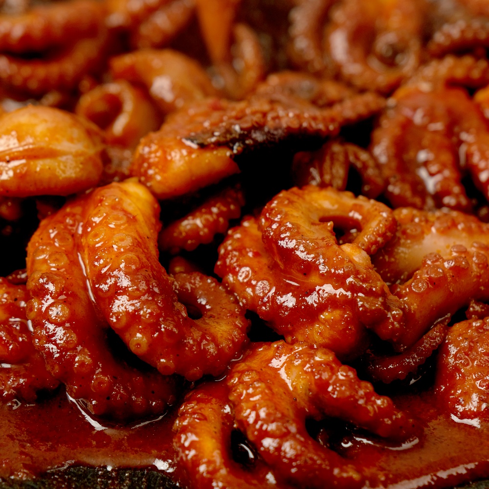 쭈꾸미 볶음 양념 캠핑 매운맛 주꾸미 요리 음식 제품 이미지