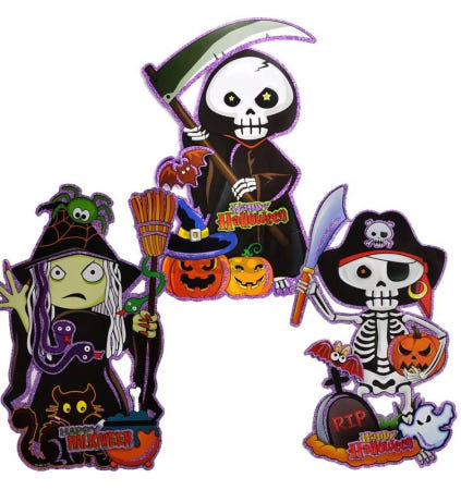 [트렌디프레소협력사]데이슬롯 할로윈 종이데코 마녀 해골 해적 장식 파티 행사