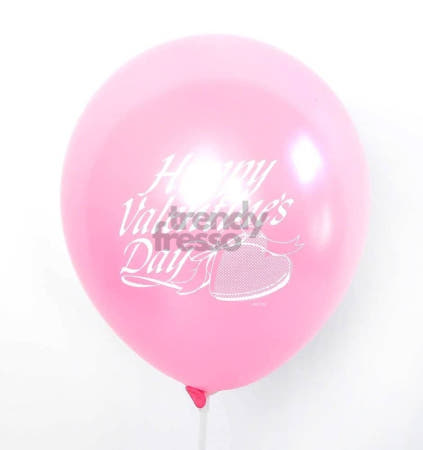 [트렌디프레소협력사]데이슬롯 풍선 30cm 발렌타인 인쇄 핑크 100입 풍선장식 축제 파티용품