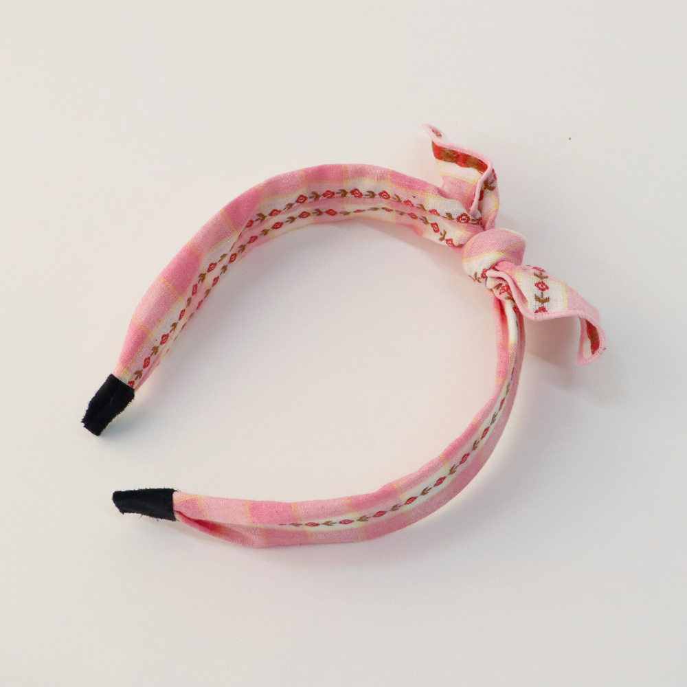 브리즈체크 손수건 헤어밴드 유아머리띠 - 상세 이미지 3