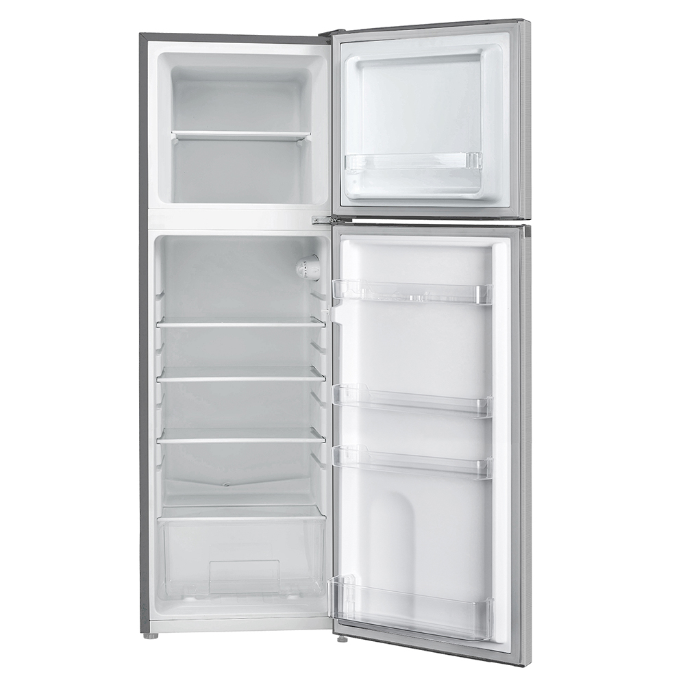 창홍 소형 미니 냉장고 2도어 원룸 가정용 실버 168L