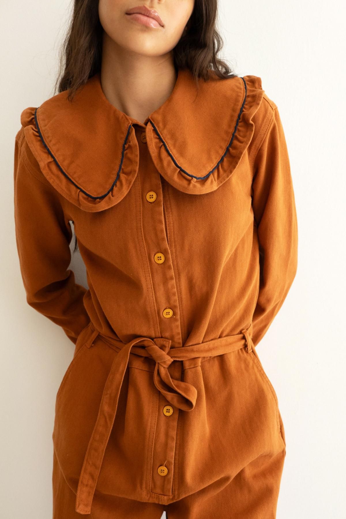타이니코튼 피터팬 카라 브라운 점프수트 AW23-661-M06 ONE COLOR - 상세 이미지 3
