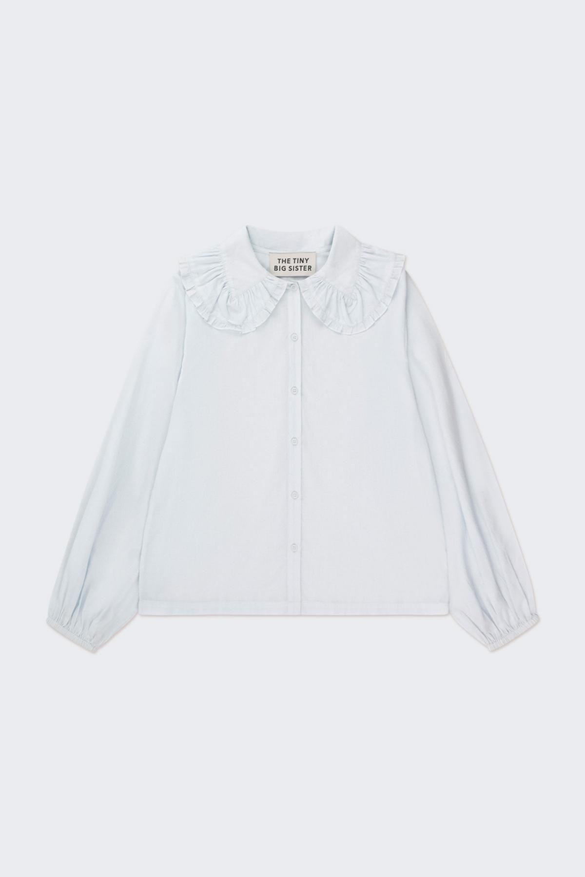 타이니코튼 러블리 프릴 블라우스 AW24-601J24 PALE BLUE - 상품 이미지