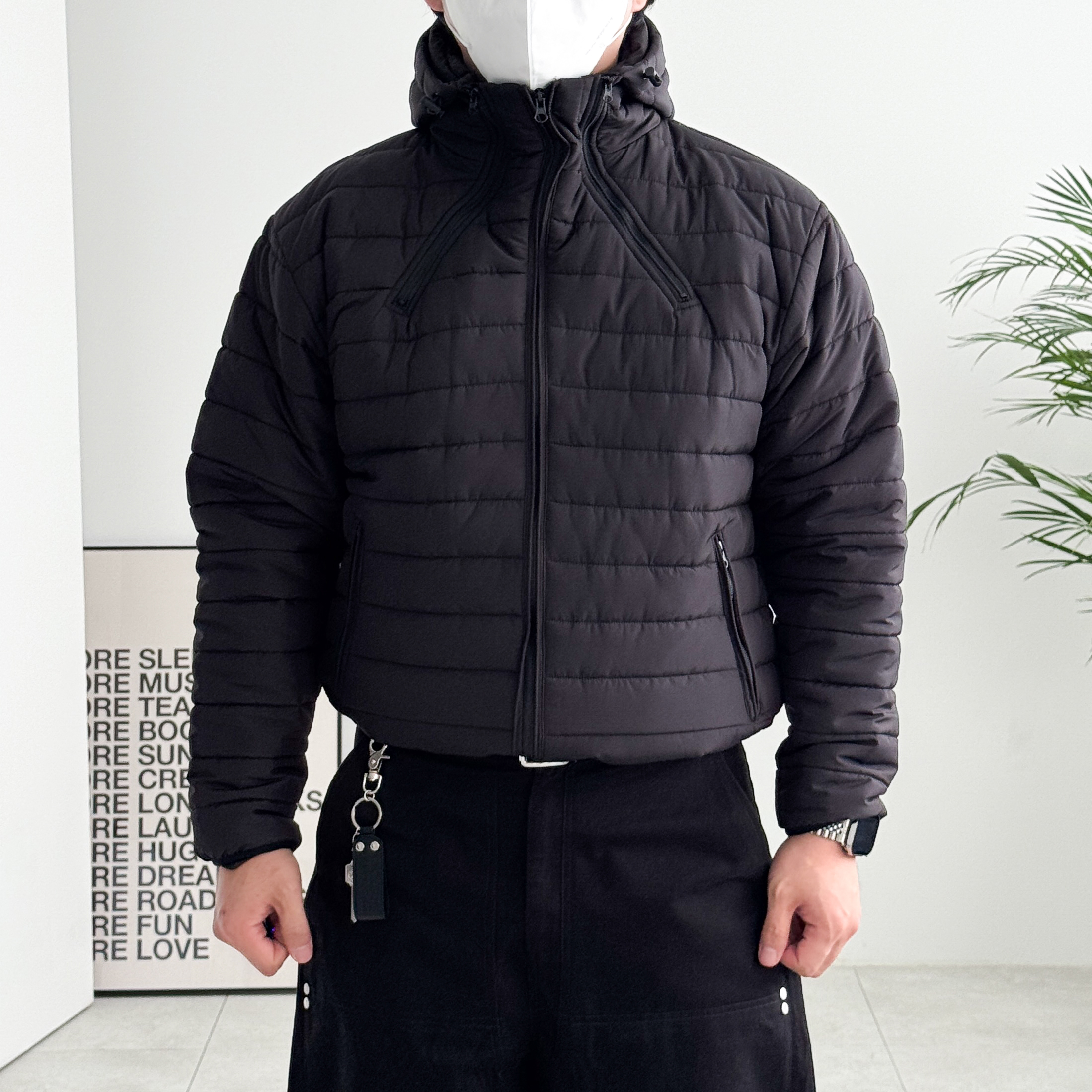 후드경량패딩 남자숏패딩 푸파 - 상세 이미지 2