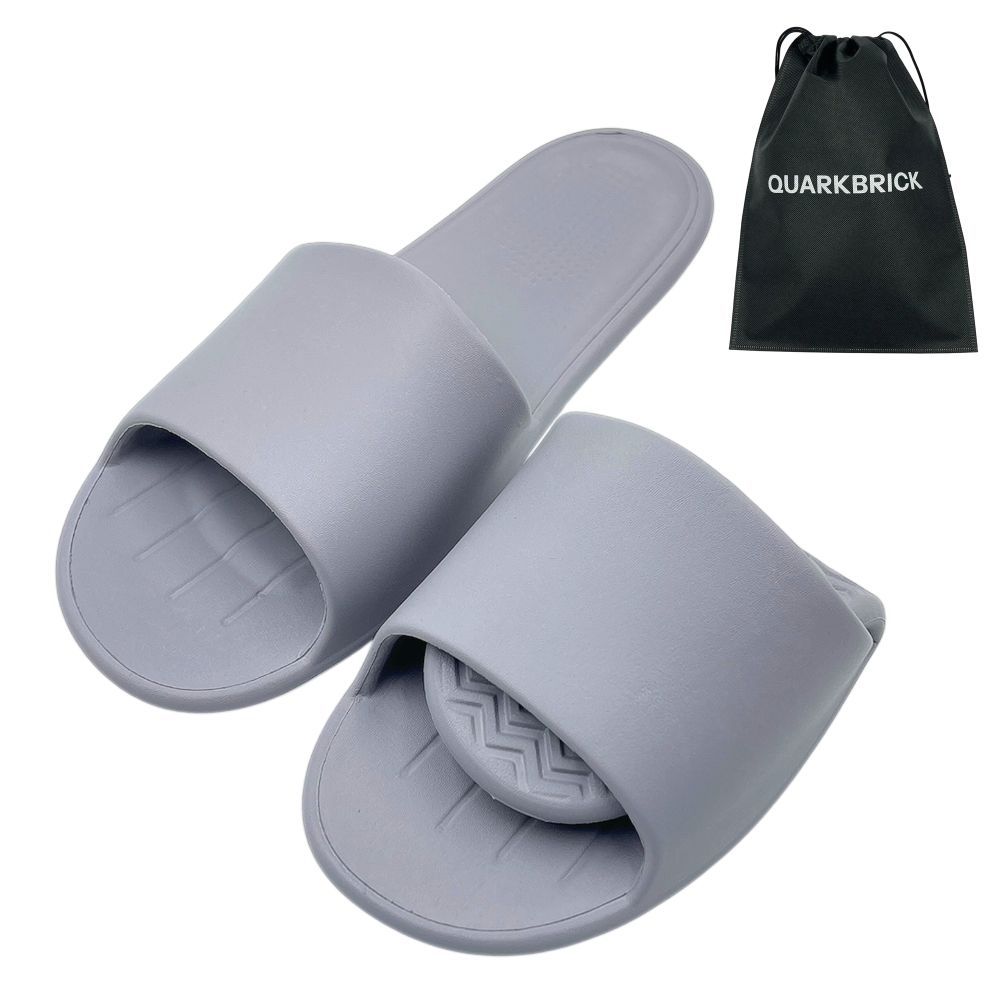 여행용 슬리퍼 접이식 기내용 휴대용 EVA 호텔 실내화 실내용 그레이, M