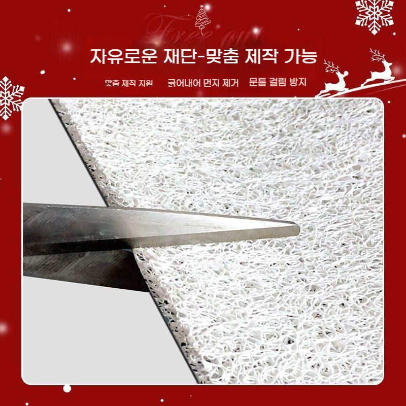 크리스마스 발매트 카페 현관 입구 발판 식당 가게  매트 출입문 겨울 카페트 러그 깔판 - 상세 이미지 3