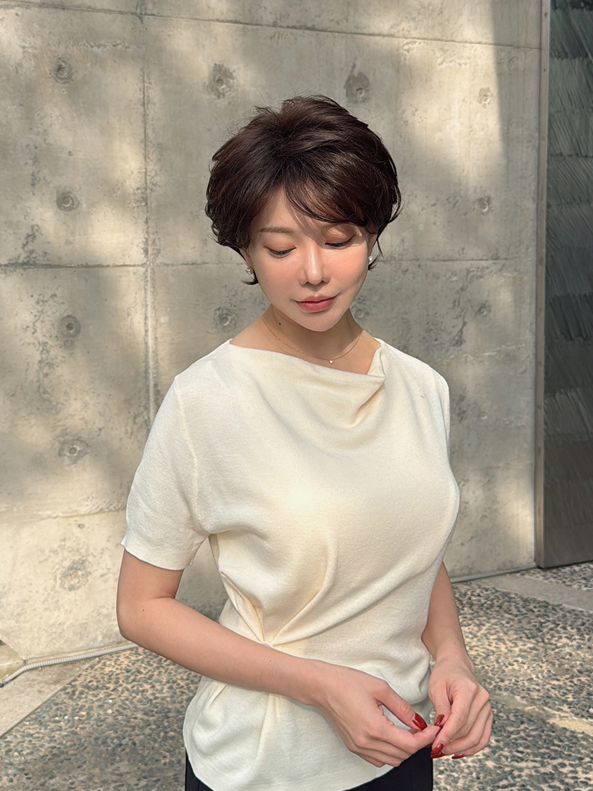 엘레강트 라이트 리프보브컷 이쁜중년가발 - 상세 이미지 4